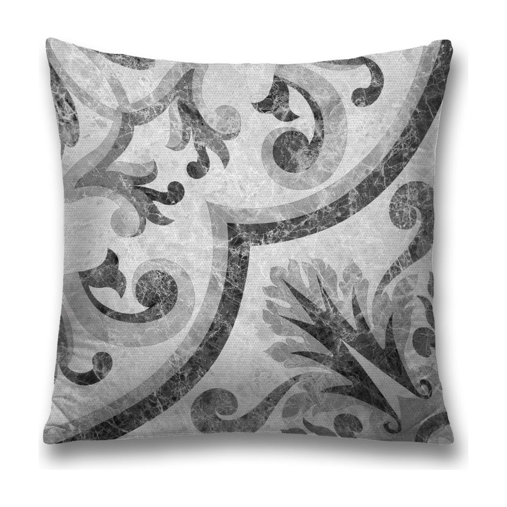 Изображение товара Декоративная наволочка JoyArty 45х45 см из полиэстера с молнией, серый цвет