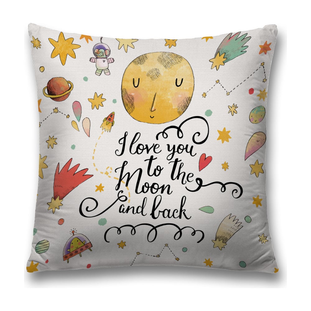 Изображение товара Декоративная наволочка JoyArty sl_18411 красная, желтая, голубая 45х45 см