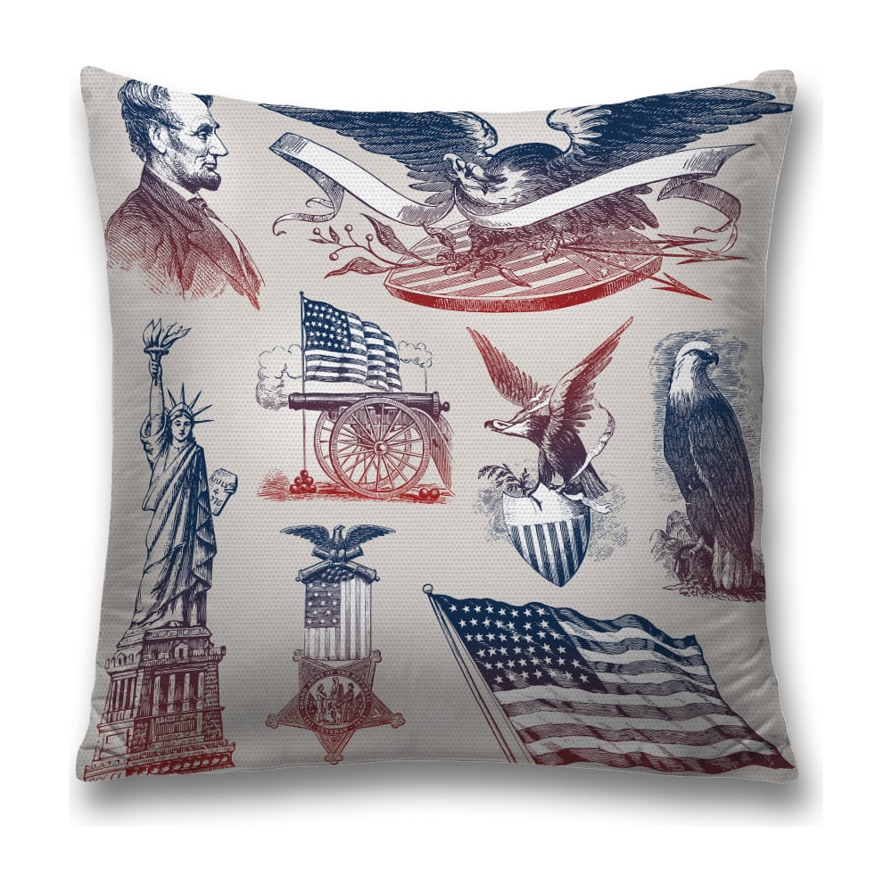 Изображение товара Декоративная наволочка JoyArty 45х45 см серый и красный полиэстер