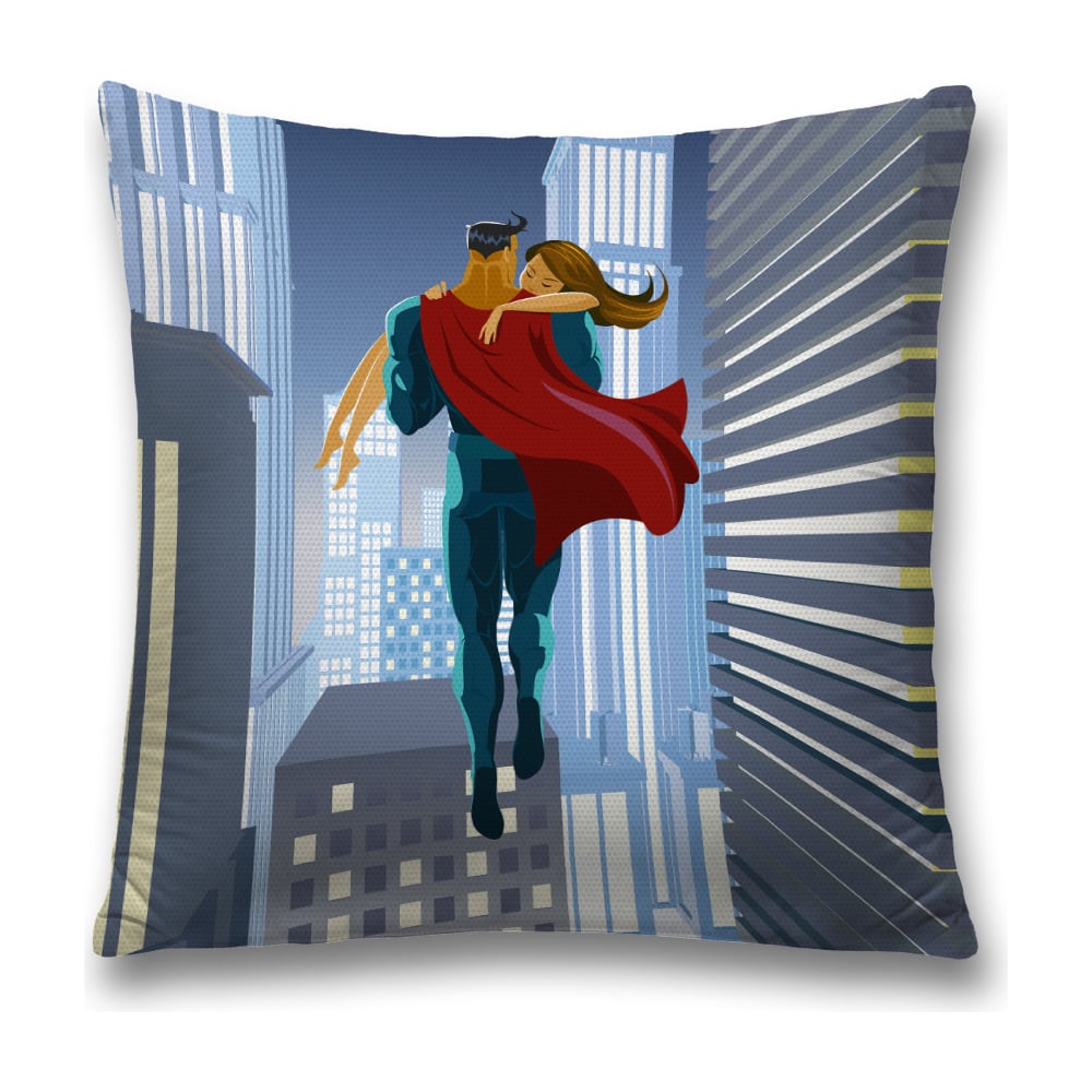 Изображение товара Декоративная наволочка JoyArty 45х45 см полиэстер голубая красная желтая