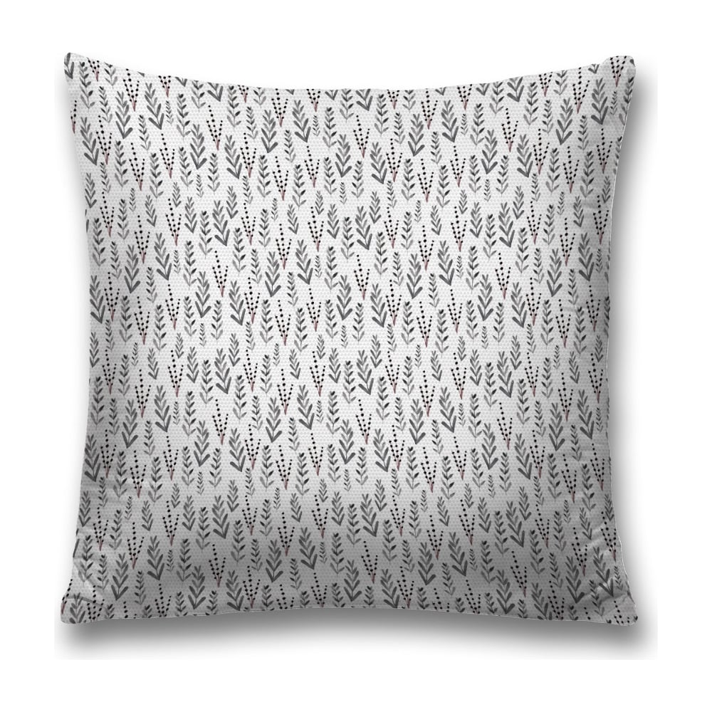 Изображение товара Декоративная наволочка JoyArty 45х45 см серый и кремовый стильный дизайн