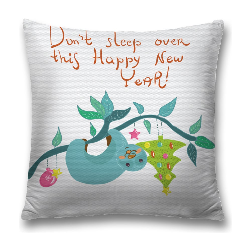 Изображение товара Декоративная наволочка JoyArty 45х45 см полиэстер голубой оливковый красный