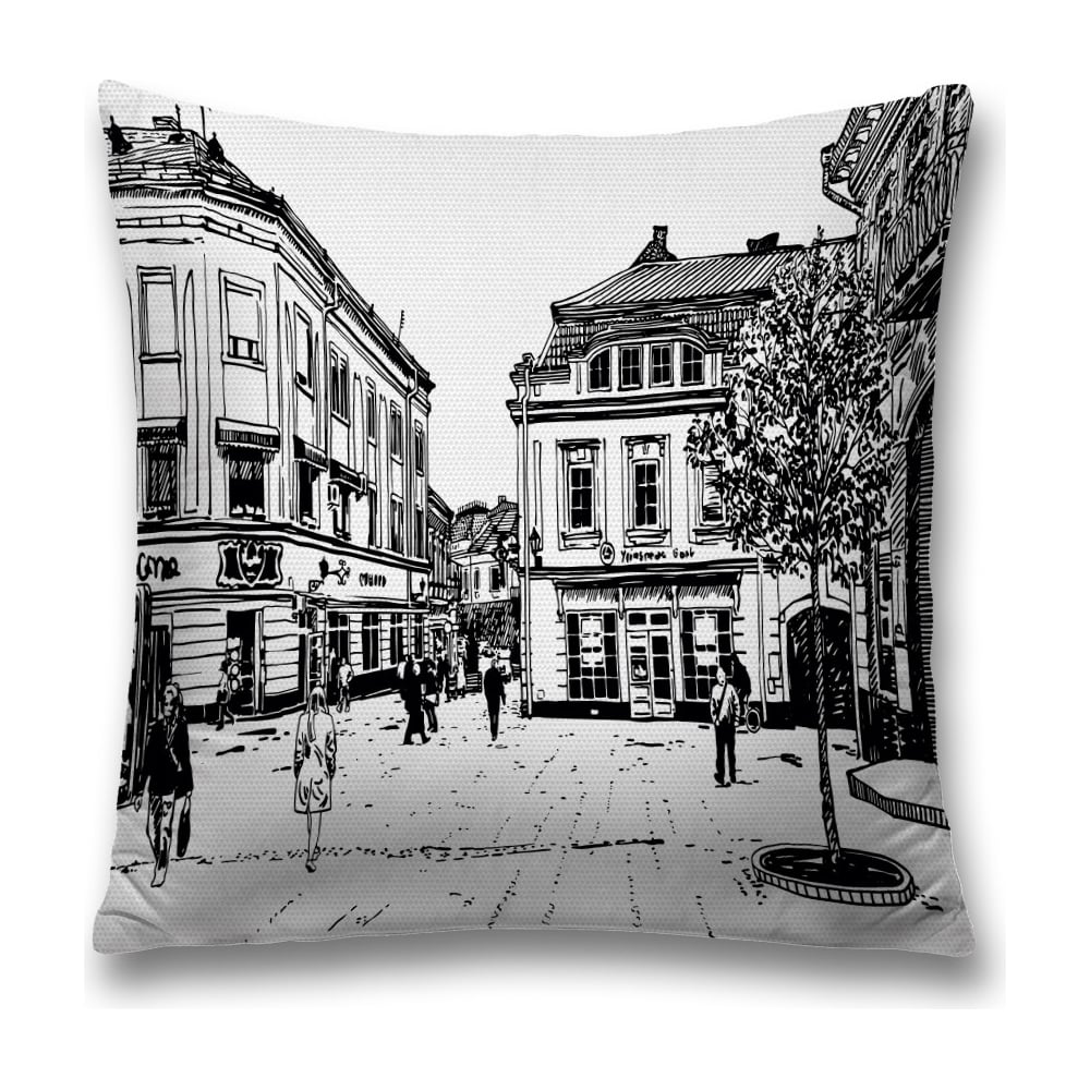 Изображение товара Декоративная наволочка JoyArty sl_18032 черная и белая 45x45 см