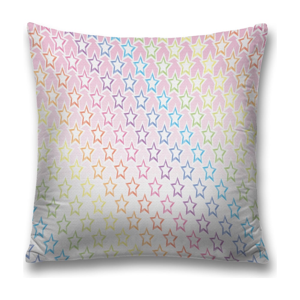 Изображение товара Декоративная наволочка JoyArty 45x45 см яркая фиолетовая голубая желтая