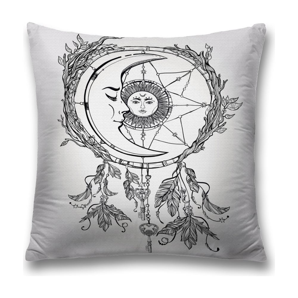 Изображение товара Декоративная наволочка JoyArty 45x45 см черный и белый полиэстер