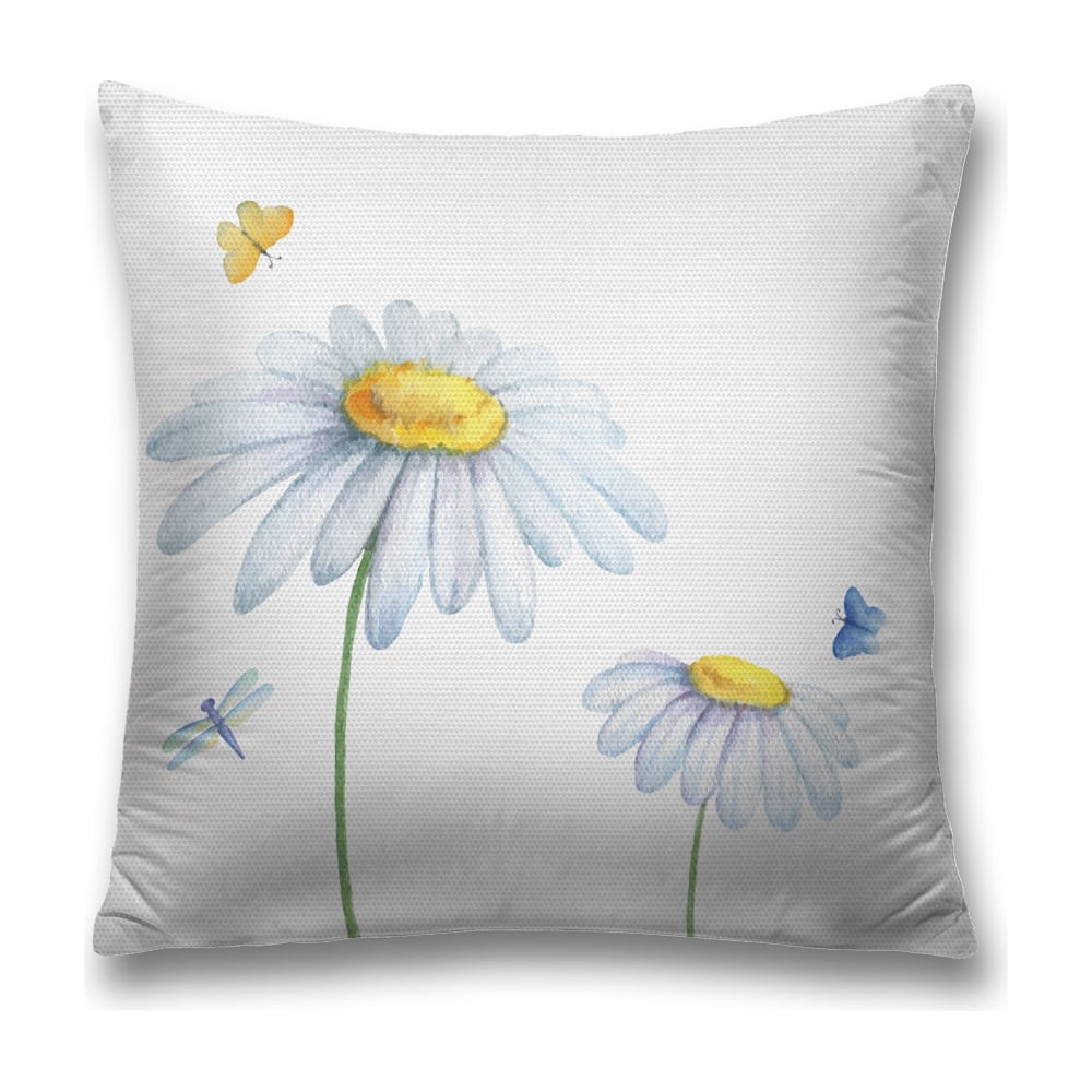 Изображение товара Декоративная наволочка JoyArty 45х45 см голубой и желтый полиэстер