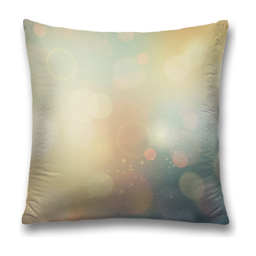 Изображение товара Декоративная наволочка JoyArty sl_33051 бирюзовая, желтая, светло-коричневая