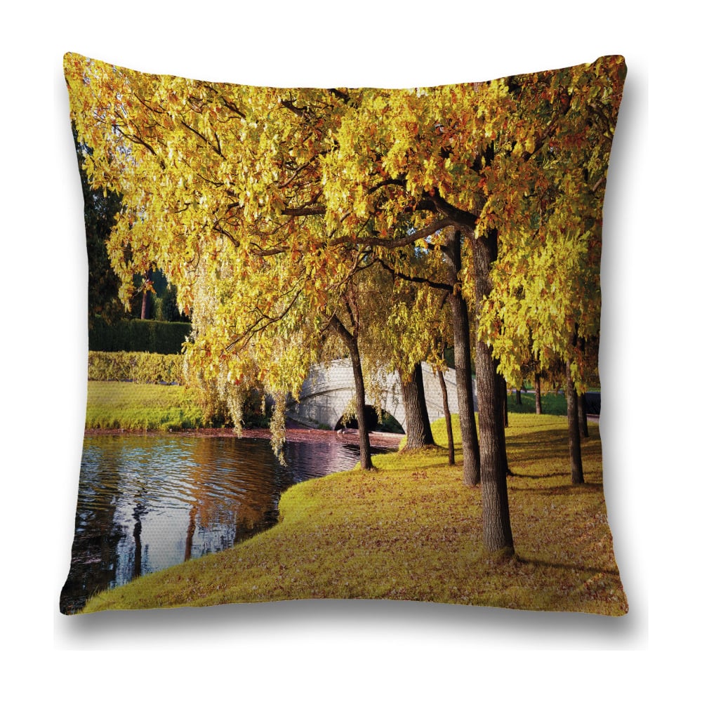 Изображение товара Декоративная наволочка JoyArty 45х45 см полиэстер желтая коричневая серая