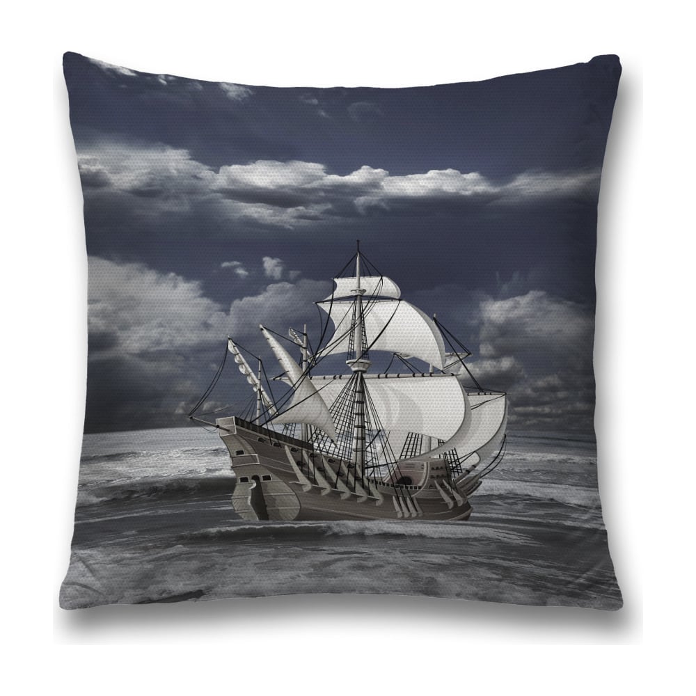 Изображение товара Декоративная наволочка JoyArty sl_32146 45х45 см серо-черно-белая