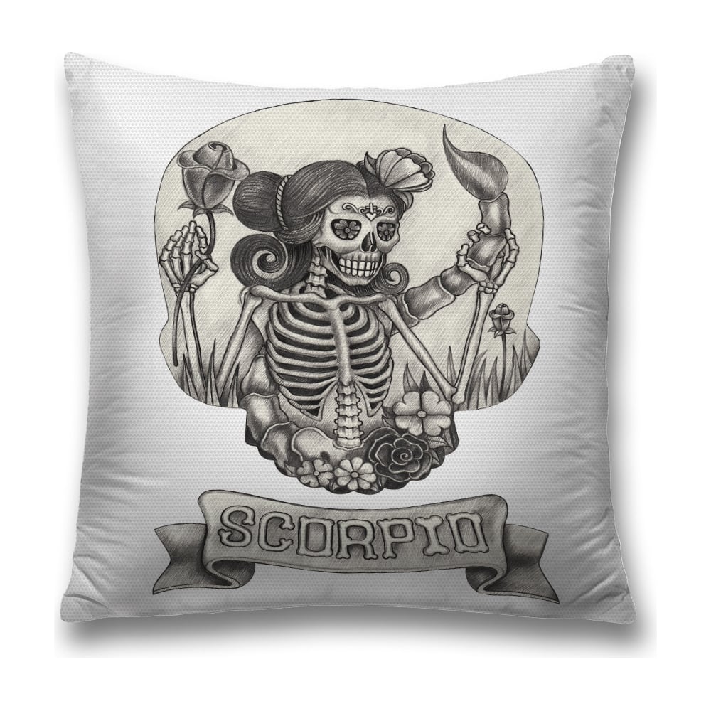 Изображение товара Декоративная наволочка JoyArty SL_60275 45х45 см полиэстер серый черный белый