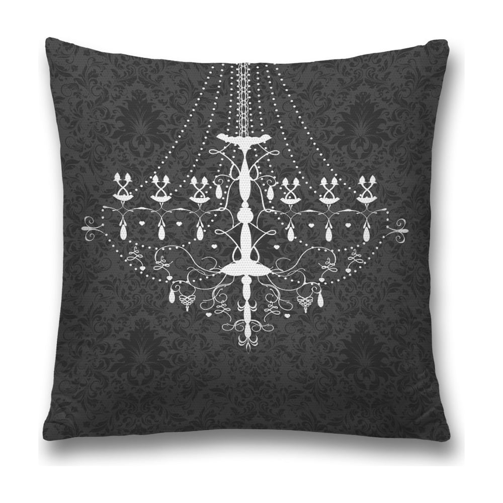 Изображение товара Декоративная наволочка JoyArty 45х45 см полиэстер серый черный белый