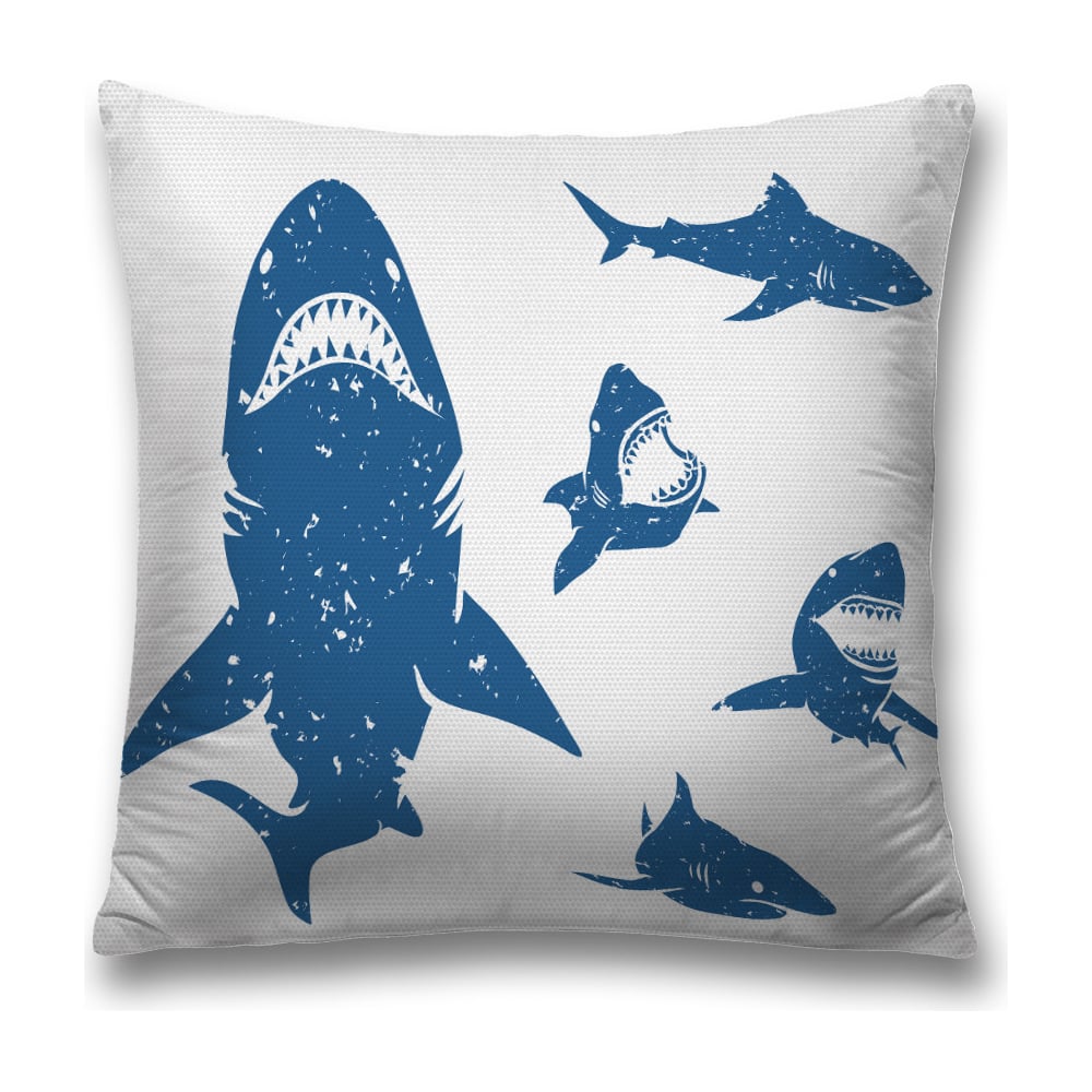 Изображение товара Декоративная наволочка JoyArty sl_19828 45х45 см темно-синий белый дизайн