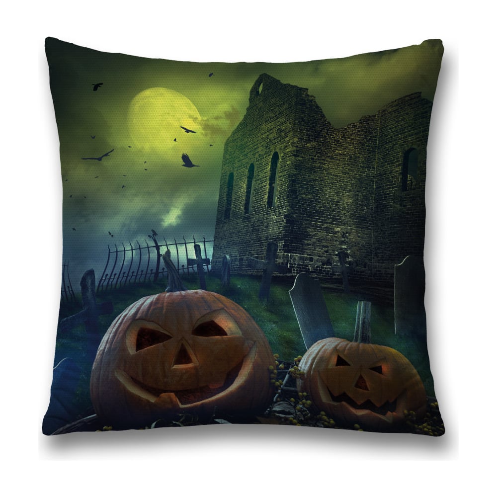 Изображение товара Декоративная наволочка JoyArty 45x45 см оранжево-черная полиэстер