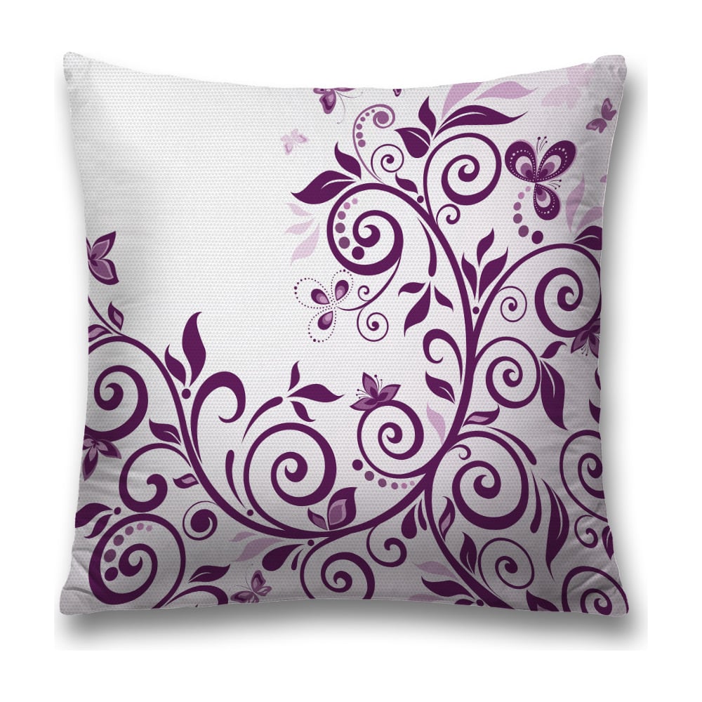 Изображение товара Декоративная наволочка JoyArty 45х45 см полиэстер розово-сиреневая молния