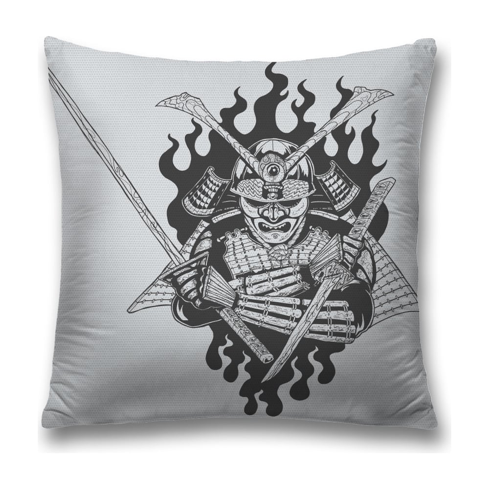 Изображение товара Декоративная наволочка JoyArty 45х45 см серо-черная полиэстер