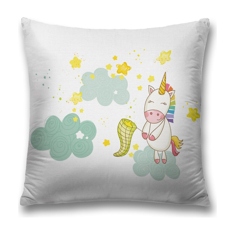 Изображение товара Декоративная наволочка JoyArty sl_19518 45х45 см серый желтый голубой