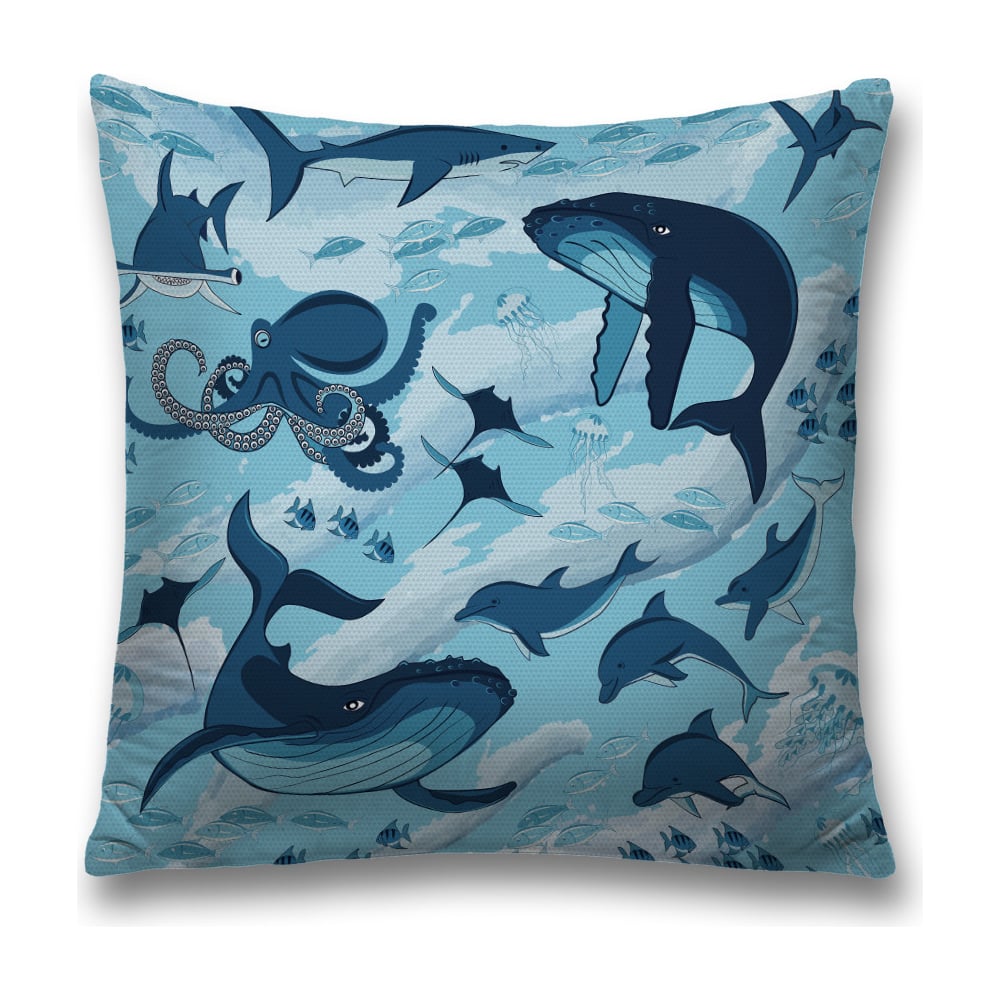 Изображение товара Декоративная наволочка JoyArty 45х45 см полиэстер молния серый черный