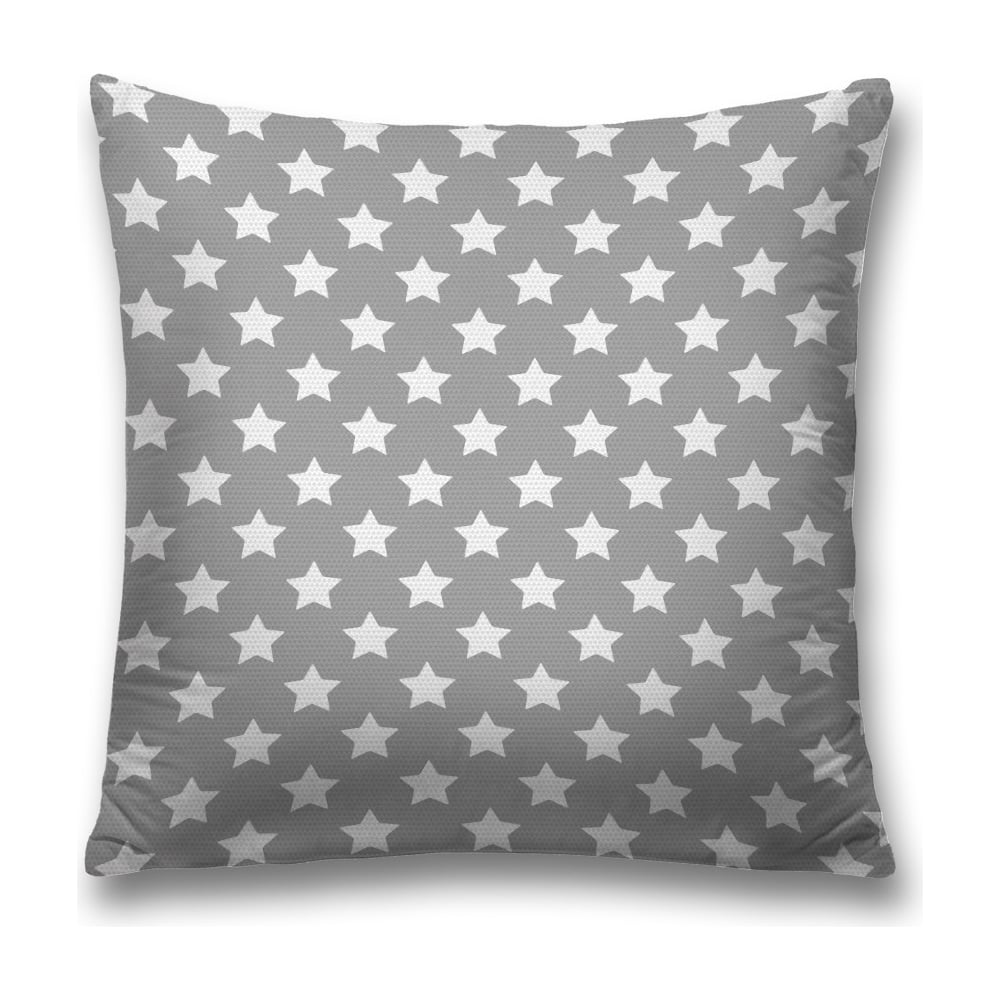 Изображение товара Декоративная наволочка JoyArty 45х45 см с молнией серый, белый, черный