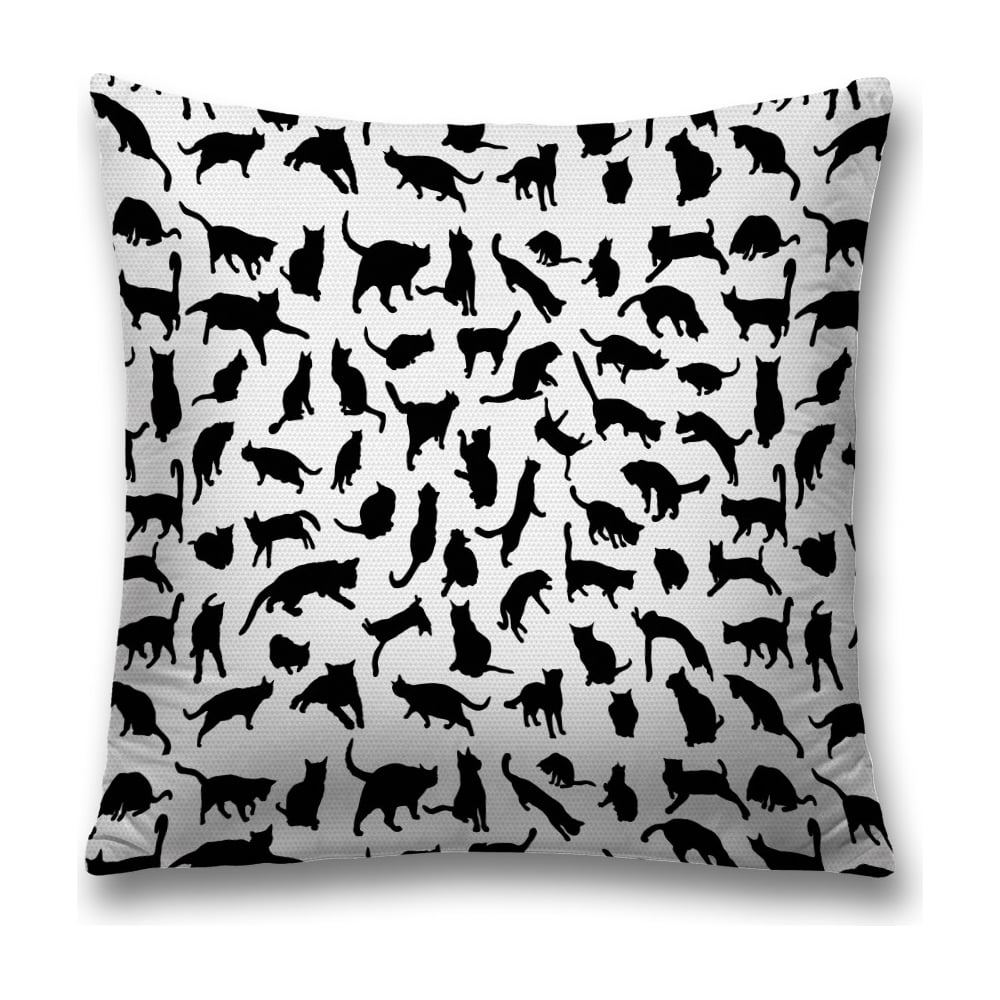 Изображение товара Декоративная наволочка JoyArty 45x45 см серый, черный, белый