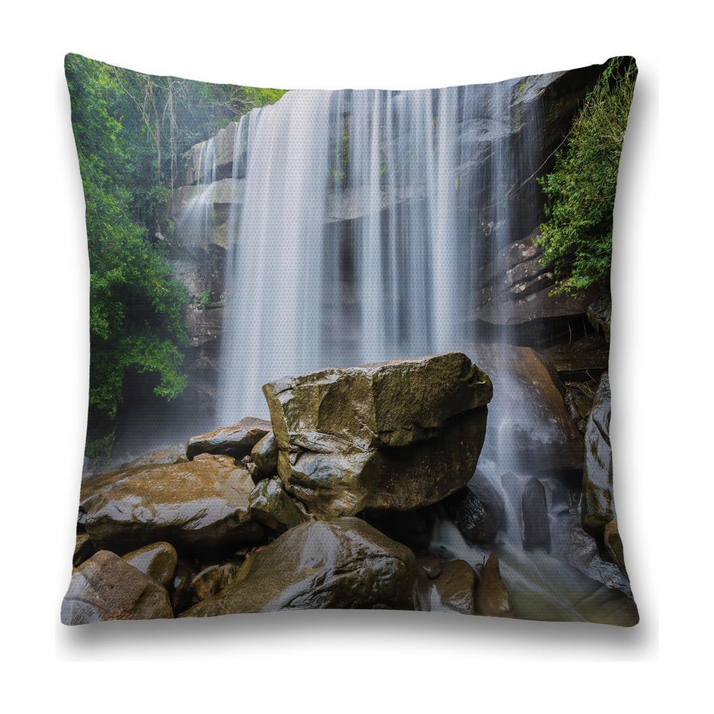 Изображение товара Декоративная наволочка JoyArty sl_20943 45x45 см с молнией из полиэстера зеленый бежевый