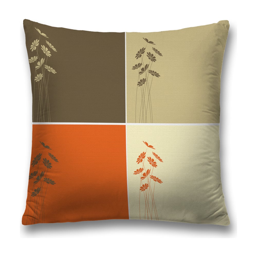 Изображение товара Декоративная наволочка JoyArty 45x45 см оранжевая и бежевый дизайн