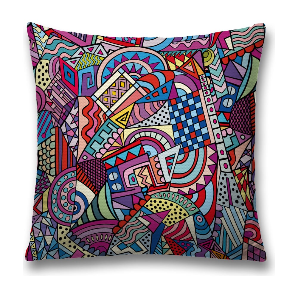 Изображение товара Декоративная наволочка JoyArty sl_18633 в красном, синем и голубом цвете