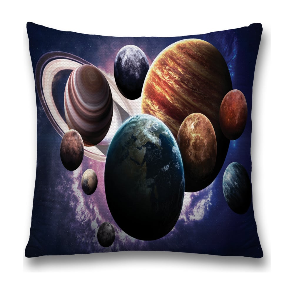 Изображение товара Декоративная наволочка JoyArty 45х45 см с молнией из полиэстера