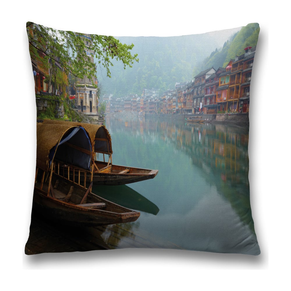 Изображение товара Декоративная наволочка JoyArty 45х45 см с молнией из полиэстера