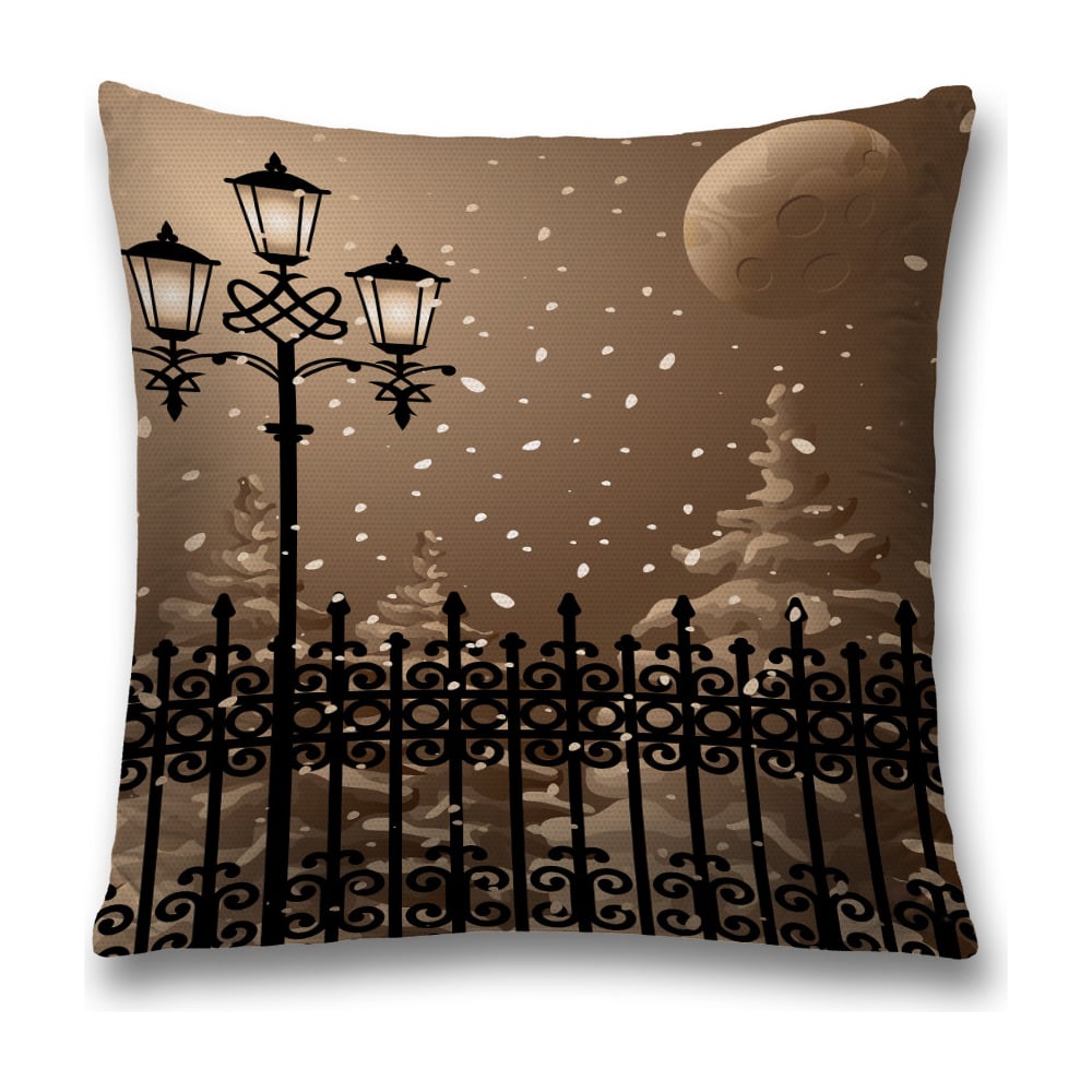 Изображение товара Декоративная наволочка JoyArty sl_17366 черный и коричневый цвет