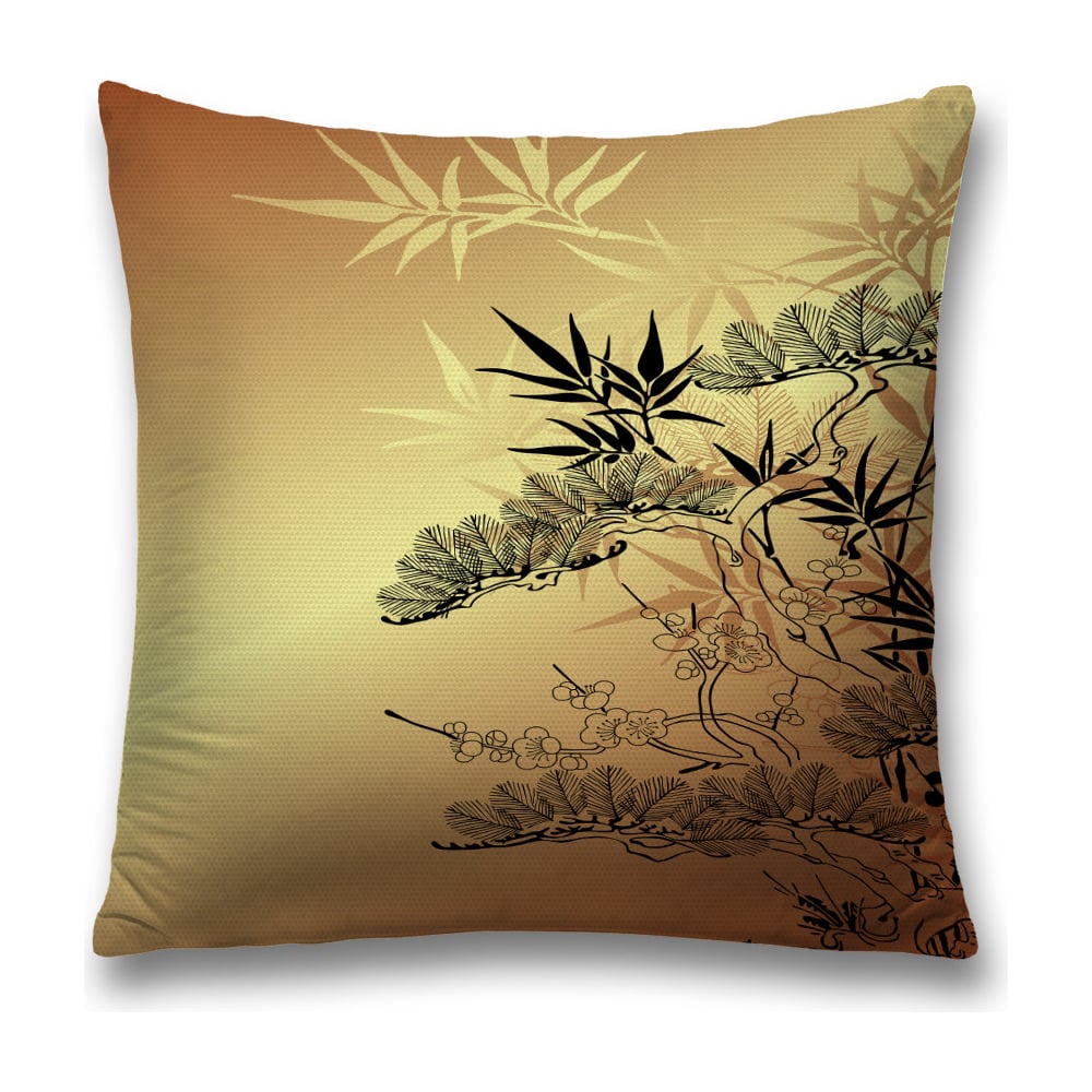 Изображение товара Декоративная наволочка JoyArty 45х45 см полиэстер бежевый зеленый