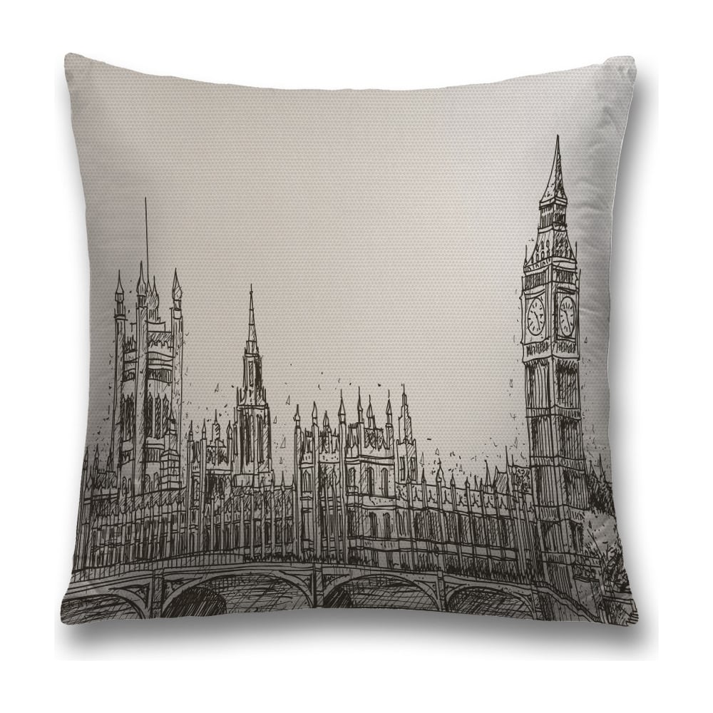 Изображение товара Декоративная наволочка JoyArty 45x45 см серый, темно-серый, белый полиэстер