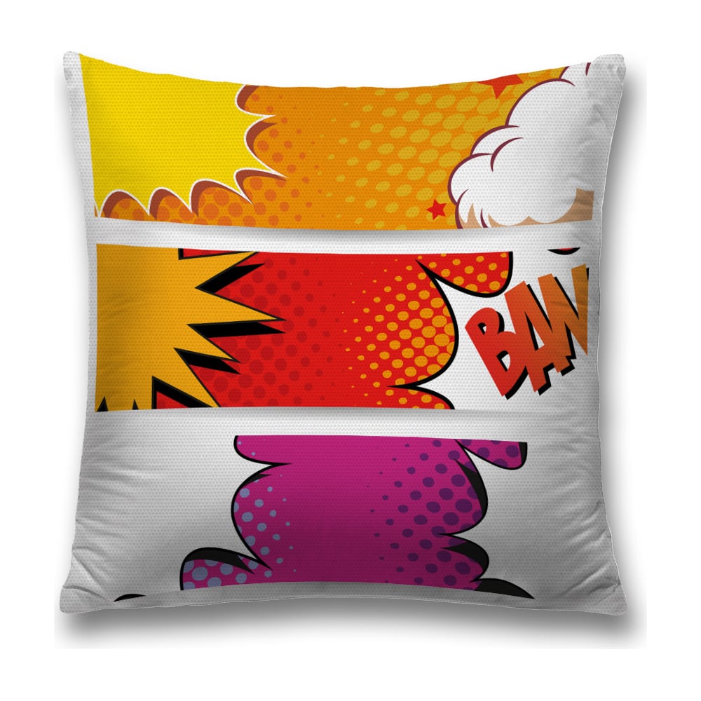 Изображение товара Декоративная наволочка JoyArty sl_38740 черного, красного и желтого цветов