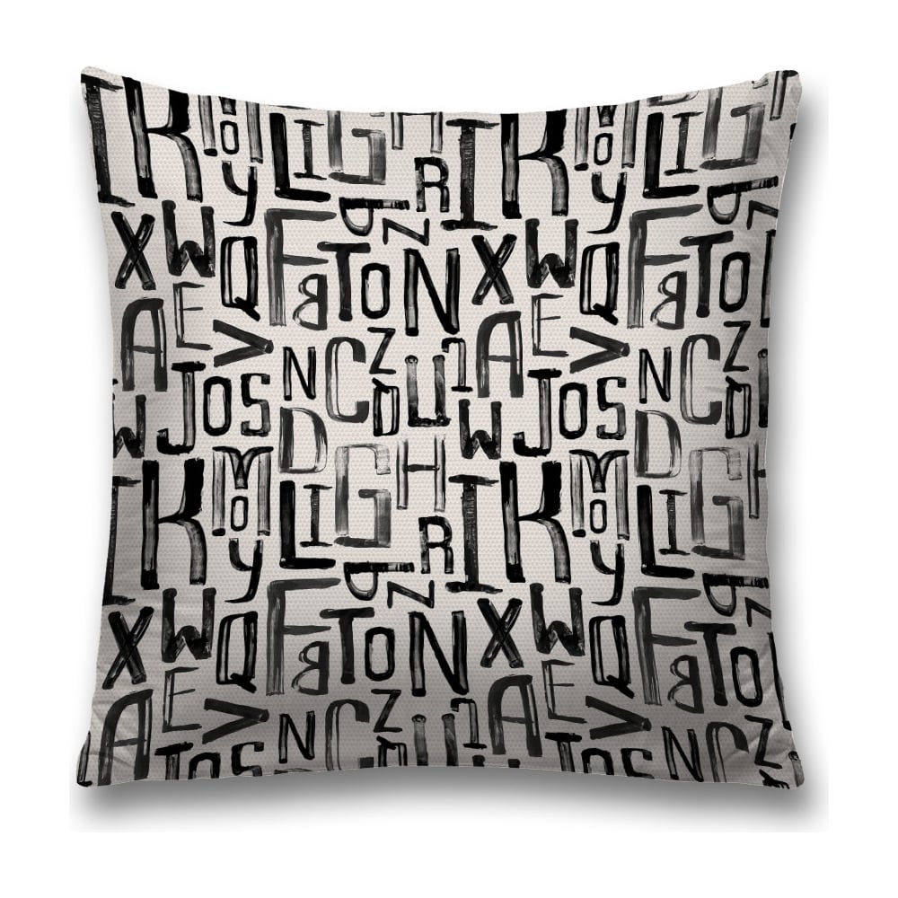 Изображение товара Декоративная наволочка JoyArty sl_17691 45х45 см из полиэстера черно-белая