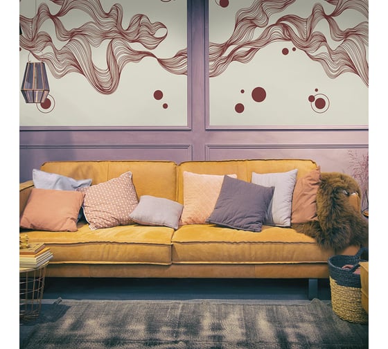 Изображение товара Фотообои ООО Ортограф Waves cranberry 3.93x2.7 м OF_34288