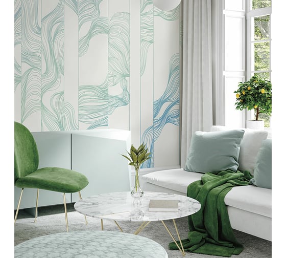 Изображение товара Фотообои ООО Ортограф Green stripes 3.93x2.7 м OF_34290