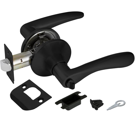 Изображение товара Ручка защелка Ajax 6010 BL-B (фиксатор) черный 44449