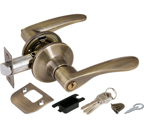 Изображение товара Ручка защелка Ajax 6010 AB-E (ключ/фиксатор) бронза 44439