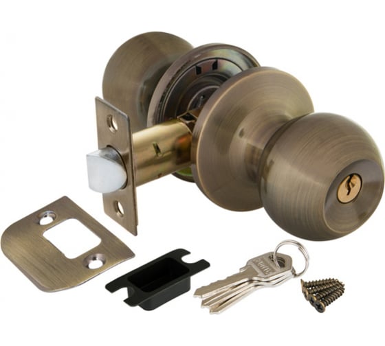 Изображение товара Ручка защелка Ajax 6082 AB-E (ключ/фиксатор) бронза 44419