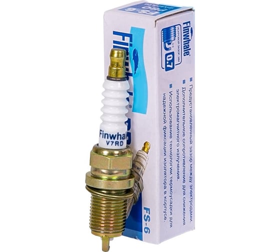 Изображение товара Свеча зажигания Rexton 2.3-2.8-3.2L/Actyon/Kyron/Actyon Sports/All 2.3L FINWHALE FS6
