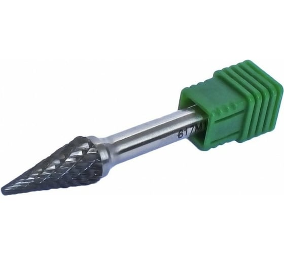 Изображение товара Шарошка коническая по металлу в пластиковом футляре 12 мм, хв-к 6 мм Rockforce RF-617M1225