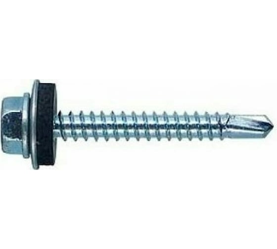 Изображение товара Кровельный саморез КВАДРА 5.5x25 цинк, сверло PT.3, шайба EPDM, уп. 10 шт. 550251010812