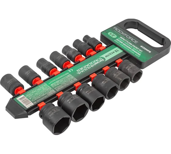 Изображение товара Набор головок ударных 13 шт,  10-32 мм, 1/2" Rockforce RF-4139MPB(50486)