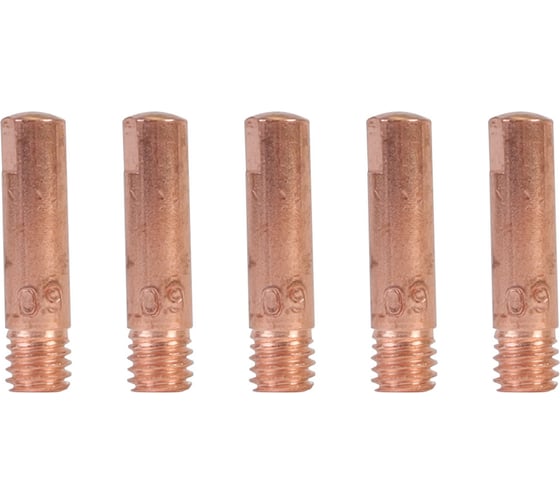 Изображение товара Наконечник контактный для горелки MIG 5 шт, М6x25, под проволоку 0.9 мм Patriot 605001814