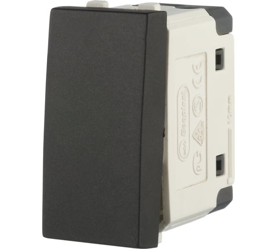 Изображение товара 1-клавишный переключатель LK Studio с двух мест 45x22.5 (сх.6) 16 A. 250 B, черный бархат, LK45 850208-1