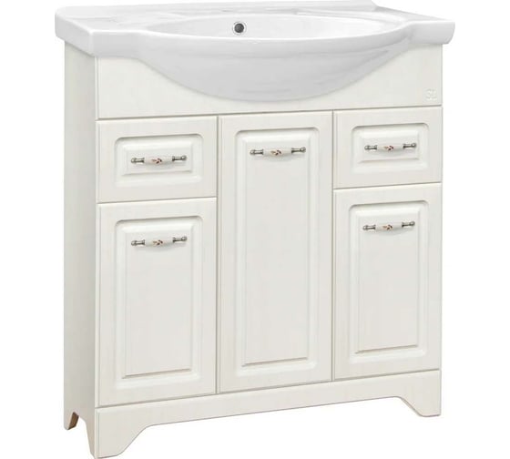 Изображение товара Тумба Style Line Олеандр-2 75 (2ящ.) под умывальник Байкал 75, Люкс рельеф пастель ЛС-00000200