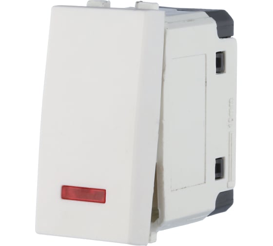 Изображение товара 1-клавишный переключатель LK Studio с двух мест, с индикатором 45x22.5 (сх.6L) 16 A. 250 B, белый, LK45 850404-1