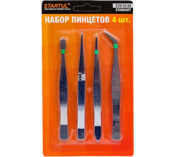 Изображение товара Набор пинцетов STARTUL 4 предмета ST9110-04