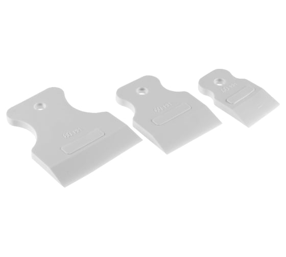 Изображение товара Набор резиновых шпателей ВОЛАТ белых, 3 штуки, 40, 60, 80 мм 33080-6