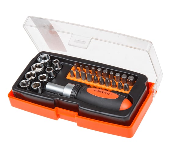 Изображение товара Набор инструментов STARTUL 1/4, 6 граней, 29 предметов ST3049-29