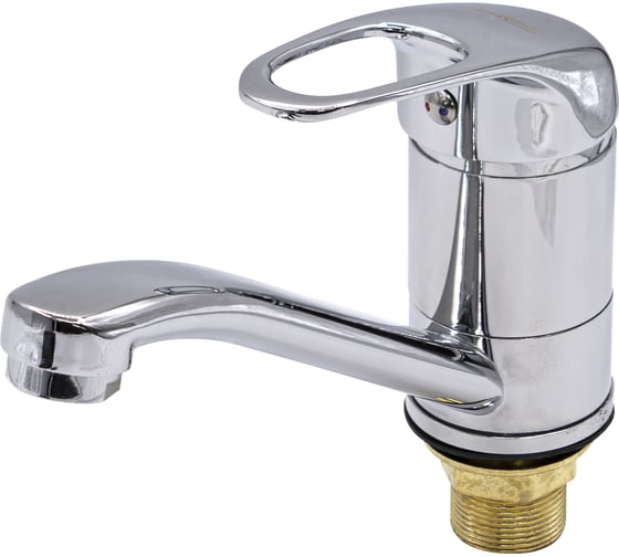 Изображение товара Однорычажный смеситель для мойки РемоКолор латунь, керамический картридж 40 мм, гусак 15 см 67-0-742